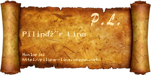 Pilipár Lina névjegykártya